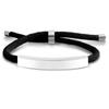 Personalized Engraved Bar Bracelets for Women Men Romantic Customize Name DIY Braided Bracelets Charm Couple Jewelry Gifts