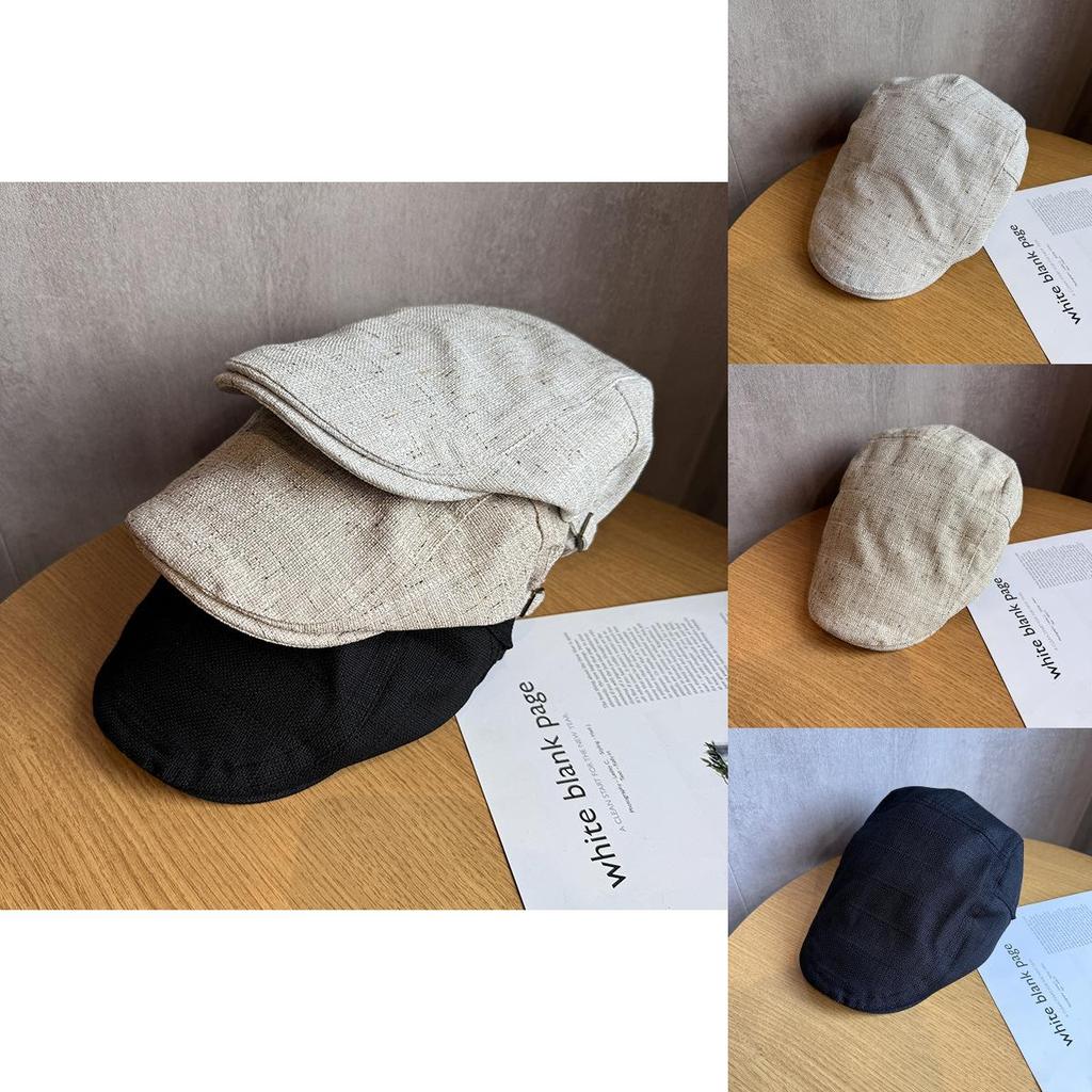 Cotton Linen Cap With Breathable Sunshade For Summer Commuting Men Women