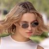 Trendy Retro Oval Sunglasses for Women Men Small Metal Frame Sun Glasses Ladies Shades