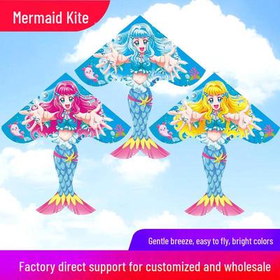 Mermaid Style Parent-Child Interactive Outdoor Delta Kite for Children