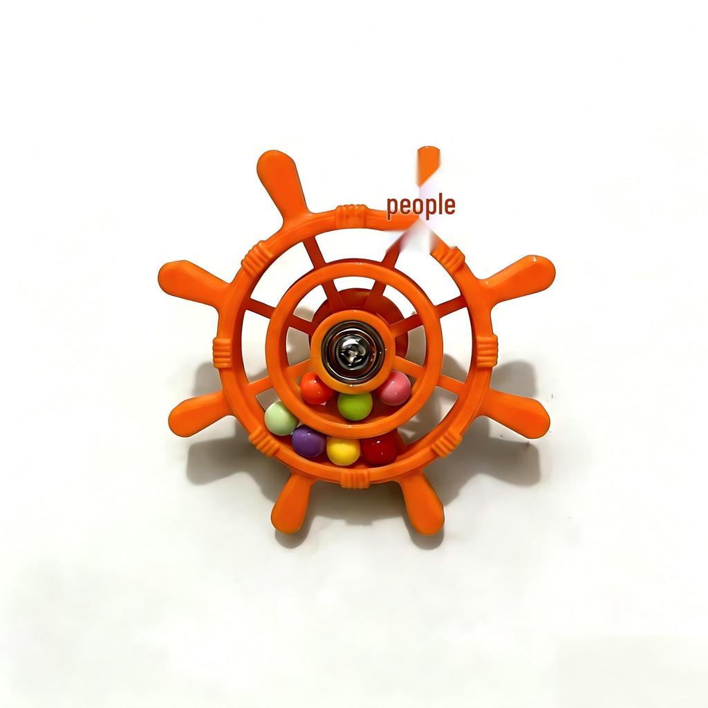 Colorful Bead Parrot Toy: Fun Decompression Turntable for Birdcages