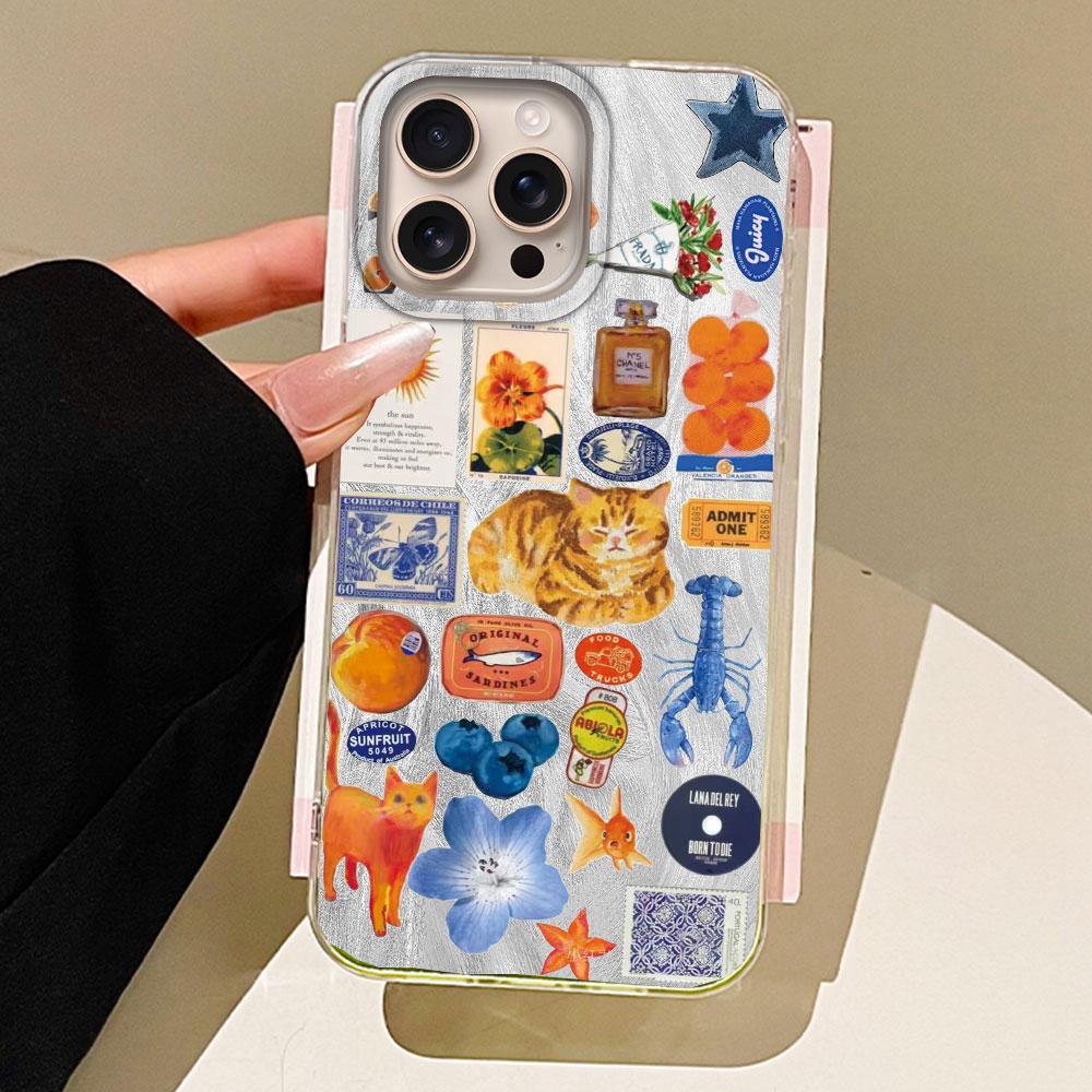 

Marine Animal Flower Feather Texture Phone Case for iphone 16 15 14 7 8 Plus 13 11 12 Pro Max X XS XR SE2022 2020 16e Back Cover iphone 7 Plus білий