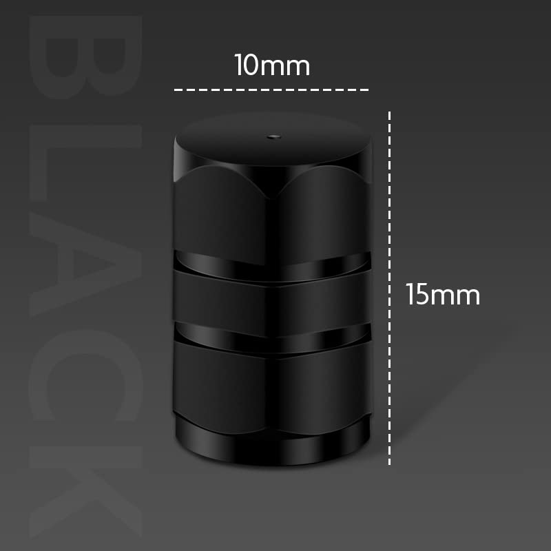 Wellen Reifenluftventilkappe Aluminium Set von 4 für