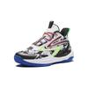 Anta Kids Round Toe Lace-Up Shock Absorbing Wear-Resistant Mid-Top Basketball Shoes Kids basketball shoes White Gray Black A312331133-6