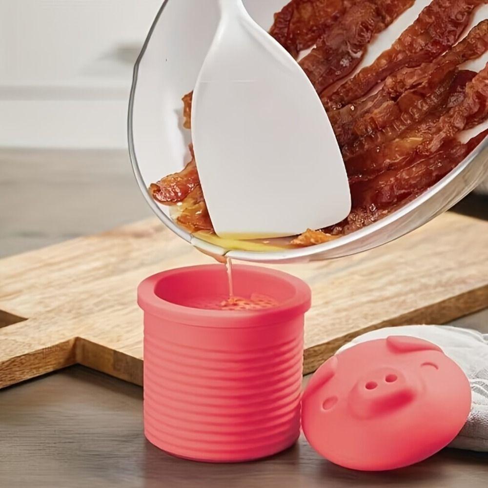 

With Lid Piggy Oil Can Piggy-shaped Lard Storage Tank Piggy Oil Container Grease Storage