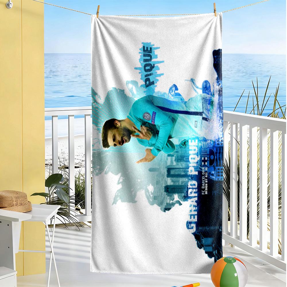 Football Player Action Beach Towel Super Soft & Absorbent Comfortable Lightweight Perfect for Traveling Yoga Camping and Swimming