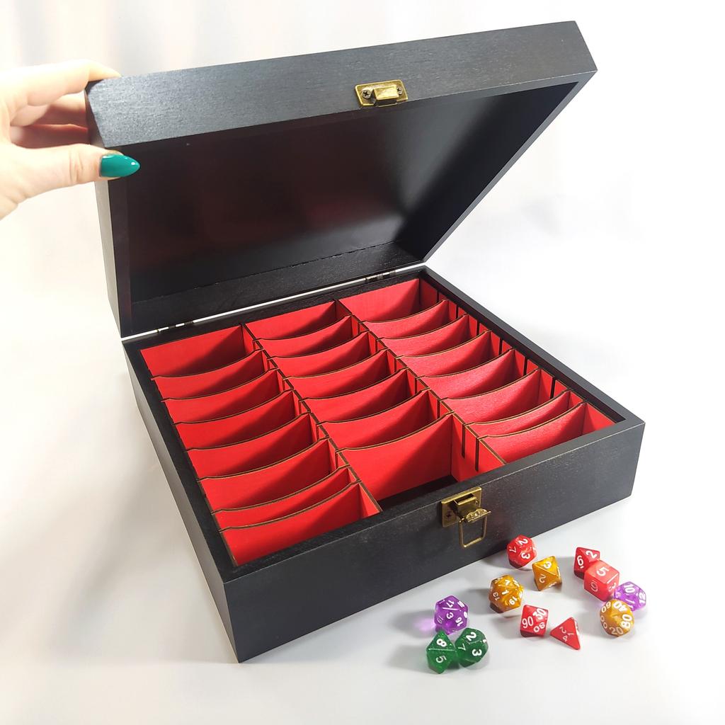 Ящик с крышкой для коллекционных карт Magic the Gathering, Pokemon, Yu-Gi-Oh 25х25х11 см Мастерская мистера Томаса Дерево Лак