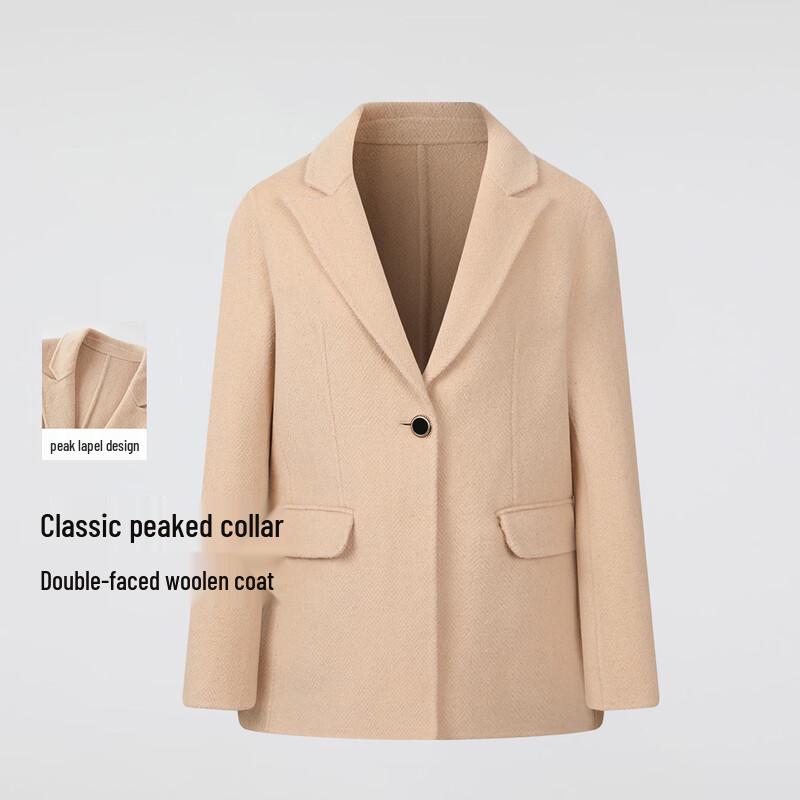FivePlus Women s Double-Faced Wool Blend Coat M