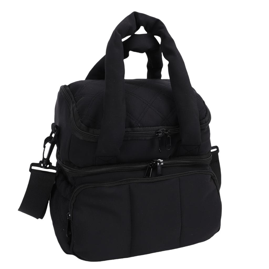 Double Deck Insulated Lunch Box proof Reusable Large Capacity Puffer Lunch Bag for Picnic