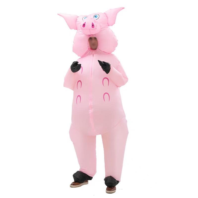 Pink Pig Inflatable Costume Jumpsuit for Party & Performance