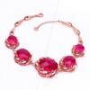 585 Purple Gold Plated Rose Gold Simple Ins Temperament Fashion Trend Personalized Color Gold Red Stone Bracelet Women