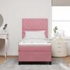 Boxspring bed with mattress and headboard Pink 100 x 200 cm Velvet
