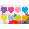 Heart Sticky Notes 3x3 In, 8 Pads, Super Cute Bright Color Strong Adhesive Post, Clean Removal, 82 Sheets/pad