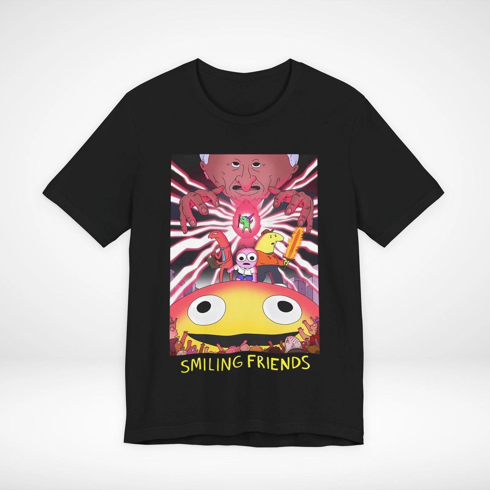 Smiling Friends Charlie Pim Glep Cross Cheese Graphic Tee mr boss Shirt S