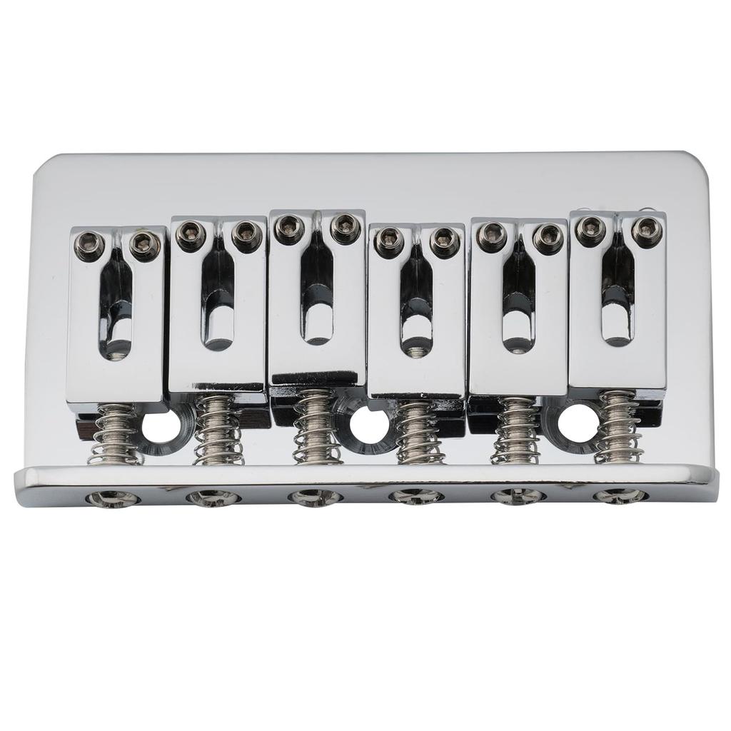 Musiclily Pro 10,8 mm Hardtail-Feste-Brücke im modernen Stil für importierte Strat/Telecaster-E-Gitarren, Chrom
