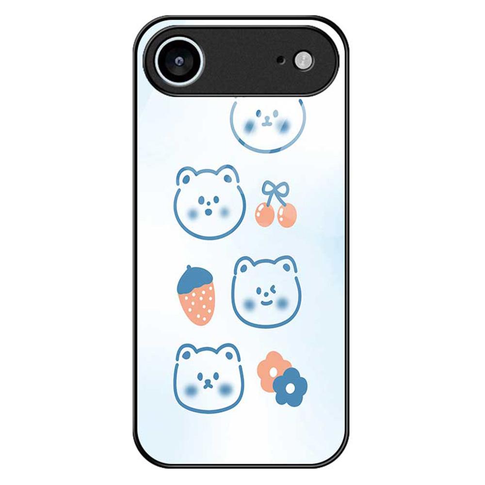 For iPhone 17 Air Case PC TPU Tempered Glass Pattern Printing Anti Drop Phone Back Cover