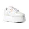 Reebok Zapatillas Deportivas Blancas Neón Rojo Negro para Mujer X Gigi Hadid Plataforma Triple de Cuero Clásico DV4110