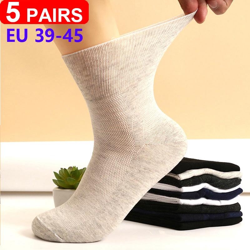 5 Pairs/pack Plus Size Prevent Varicose Veins Socks Women Diabetics Patients Cotton Loose Mouth Sock Men Women Comfortable Meias