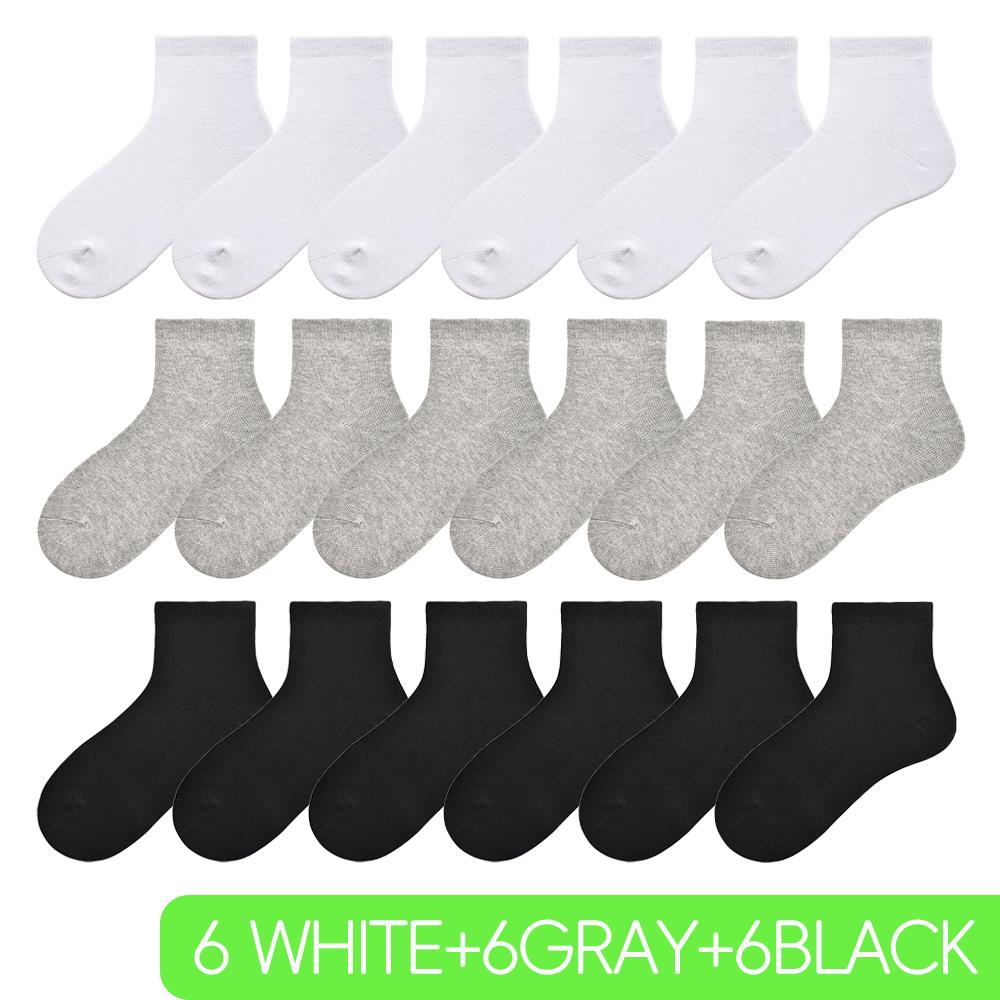 Children Boys Girls Cotton Above Ankle Sport Socks Soft Sweat Plain Stitch Athletic Spring Autumn Winter White Rray Black