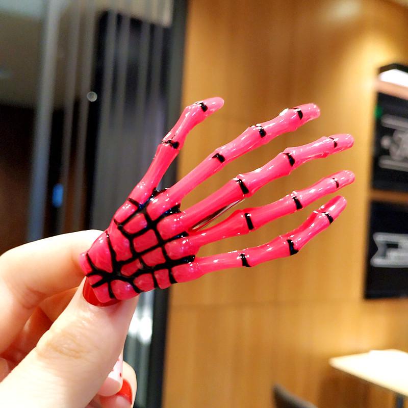Harajuku Skull Hand Bone Hairpin - Ghost Claw Side Clip & Hair Ornament
