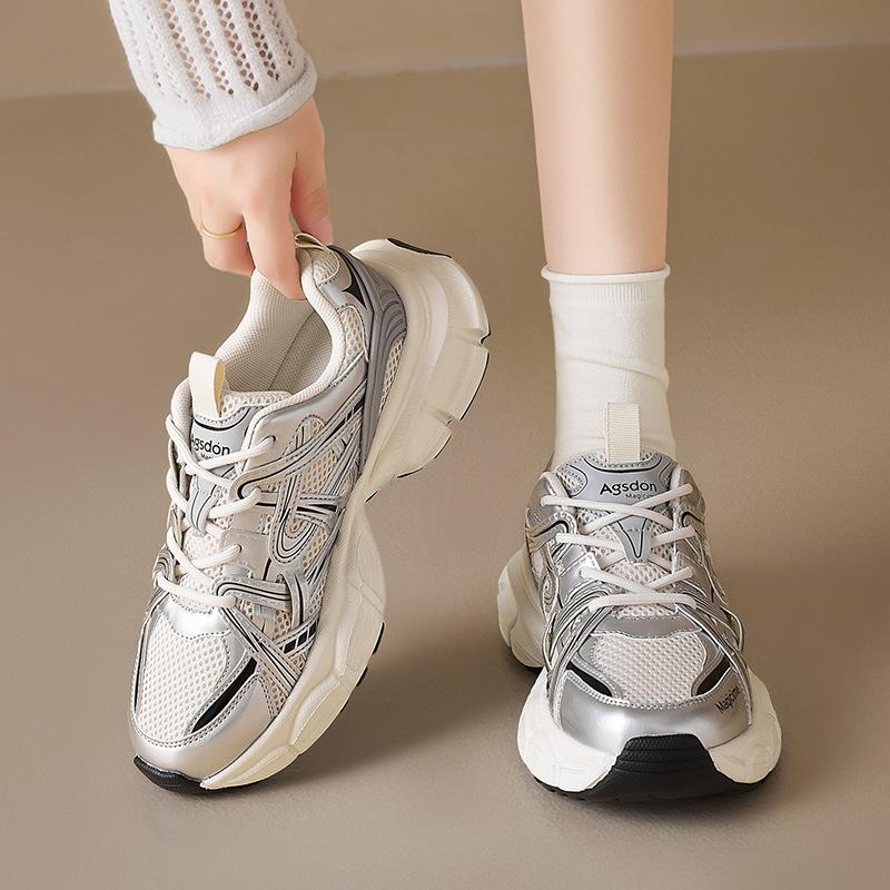 Augustine Daddy Shoes Women's 2025 New Autumn Platform Sports Casual Shoes Lightweight Outdoor Hiking Hiking Shoes