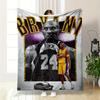 "Basketball Legend Tribute Black Mamba Warm Quilt- Flannel Blanket for Bedroom, Living Room, Sofa, and Nap