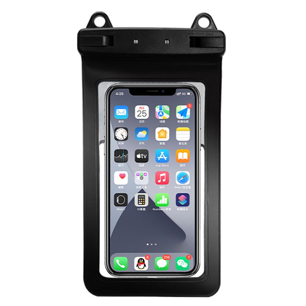 PVC Phone Case with Lanyard Waterproof Phone Dry Bags Portable Lightweight Inductive Touch Rotating Buckle for Vacation Swimming