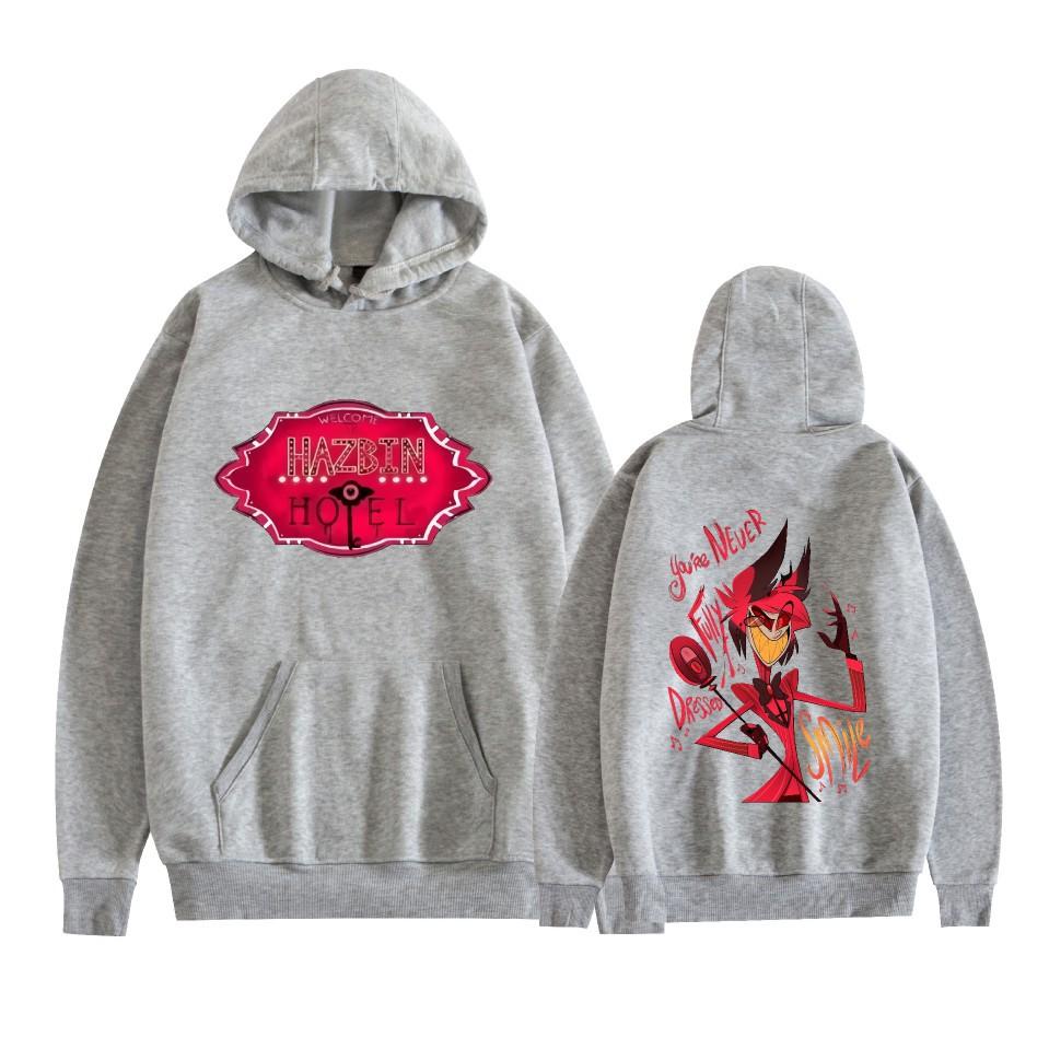 Fashion Hazbin Hotel Hoodies for Men Women Casual Sweatshirts Unisex Long Sleeve Pullover Hoodie Streetwear