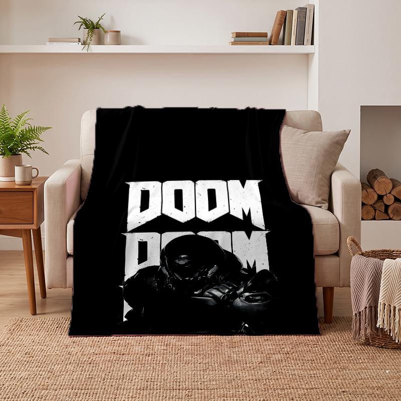 Doom Soft Warm Flannel Blankets Comfortable Blanket for Home Decoration Gifting