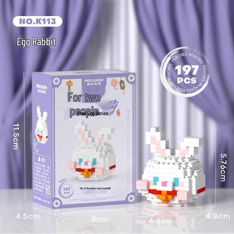 Mekensm Chinese Zodiac Lego-Compatible Micro Diamond Building Ornaments for Kids