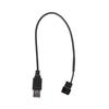 Black Usb 2.0A Male To 4-pin Connector Adapter Cable For 5v Computer Pc Fan
