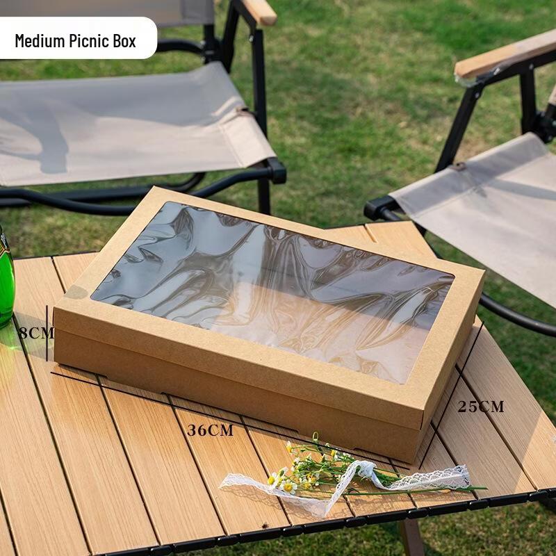 JingJingRS Kraft Paper Disposable Picnic & Camping Box