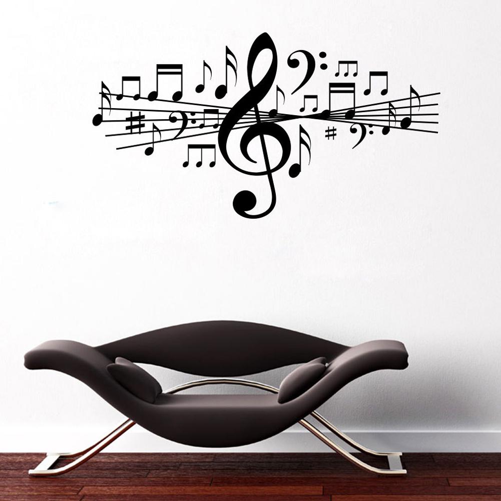 Einzigartiger Stilvoller Musiknoten Wandsticker Aufkleber Schlafzimmer Zuhause Dekorative DIY Aufkleber Dekoration