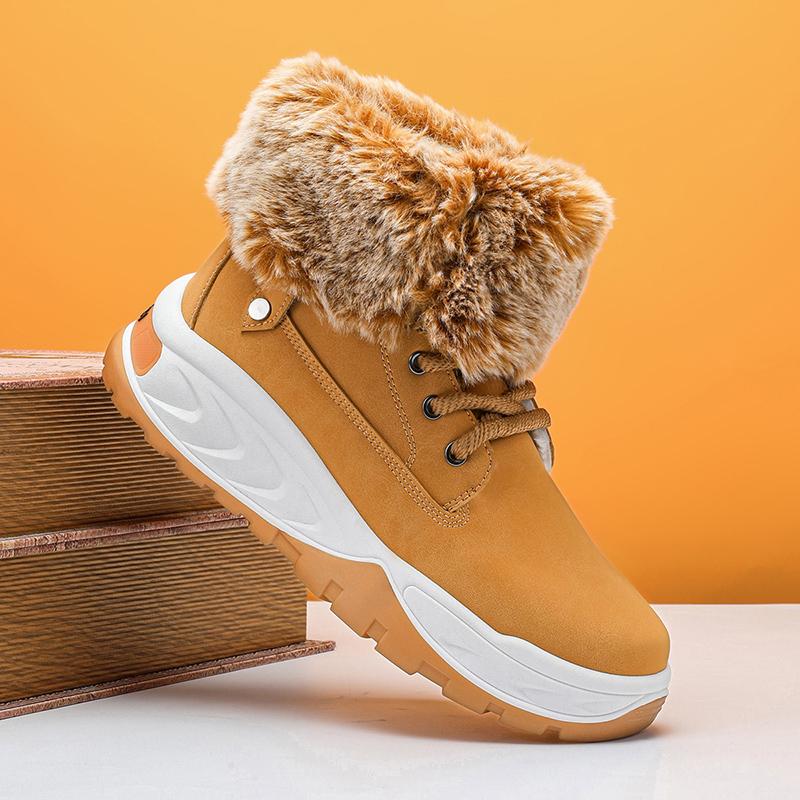 Men's High-top Outdoor Boots Large Size Hiking Boots Plush Warm Russian Winter Boots Men's Snow Boots