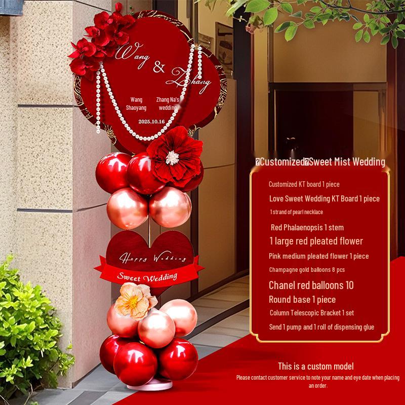 Wedding Balloon Aisle Markers & Outdoor Decoration Set for Courtyard & Doorway