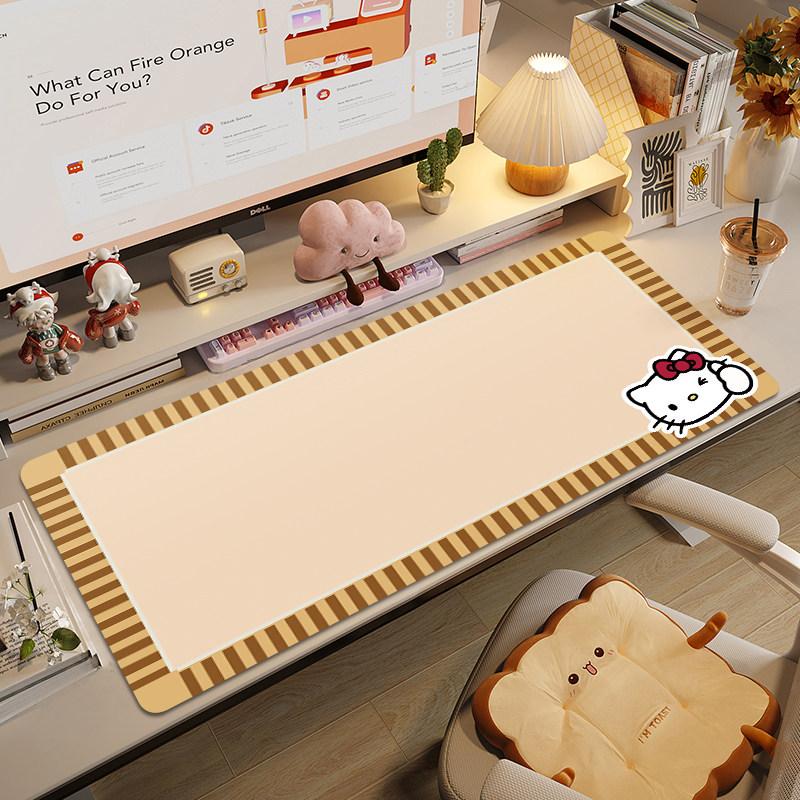 2026 Girls Hello KittySlip-resistant and Dirt-proof Leather Mouse Mat Writing Desk Tablecloth Desk Mat Office Computer Desk Mat 60x30 cm