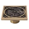 Antique Deodorant Floor Drain European Style Square Shower Floor Drain for Kitchens Bathrooms Garages Basements