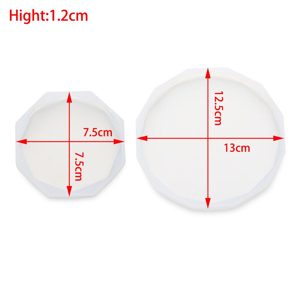 Transparente Silikonform DIY Runde Herz-Fruchtplattenform Tablettform UV-Epoxidharz Untersetzerformen Handgefertigter Schmuckherstellungswerkzeuge