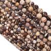 Natural Stone Beads 4 6 8 10 12mm Coffee Stripe Zebra Stone Round Loose Beads For Jewelry Making DIY Bracelets Necklace Supplies