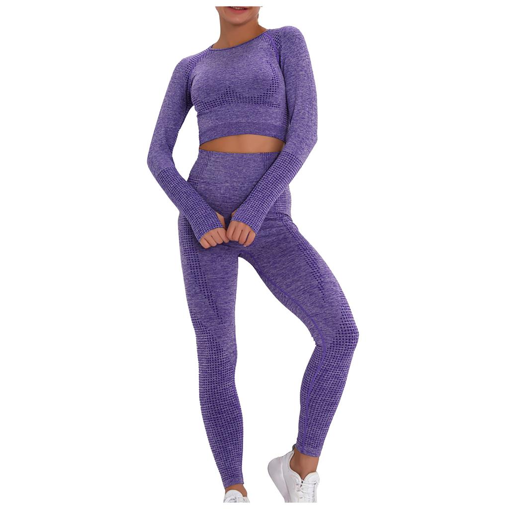 Farbiger, hüfthebender Sport-Fitness-Lauf-Yoga-Anzug für Damen mit hoher Taille