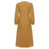 Women's Button Down Cotton Linen Vintage Casual Long Sleeve Dress