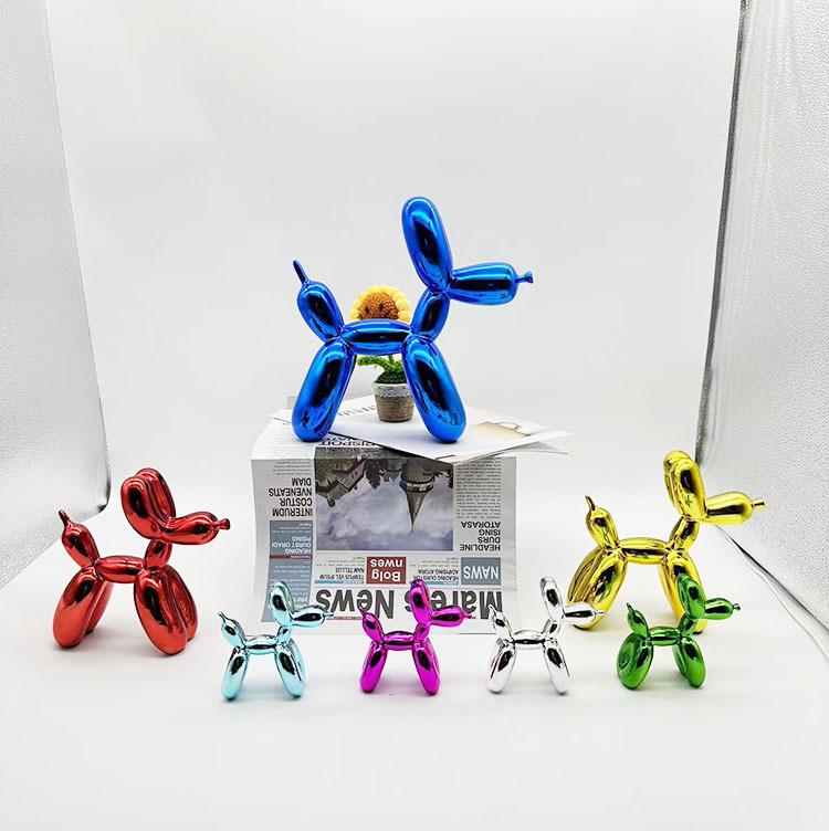Trendy Resin Balloon Dog Figurine - Modern Home Decor Piece