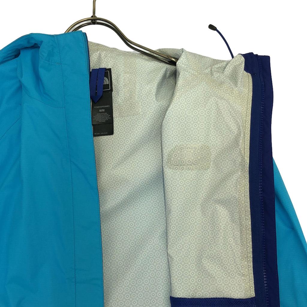 The North Face Logo Embroidery Hooded Nylon Jacket M Blue Outdoor A57Y Women Used