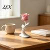 3D Printed Rose Decor Modern Sculpture, Minimalist Floral Decor, Abstract Home Accents Flower Statue for Office, Elegant Tabletop Centerpiece Gift
