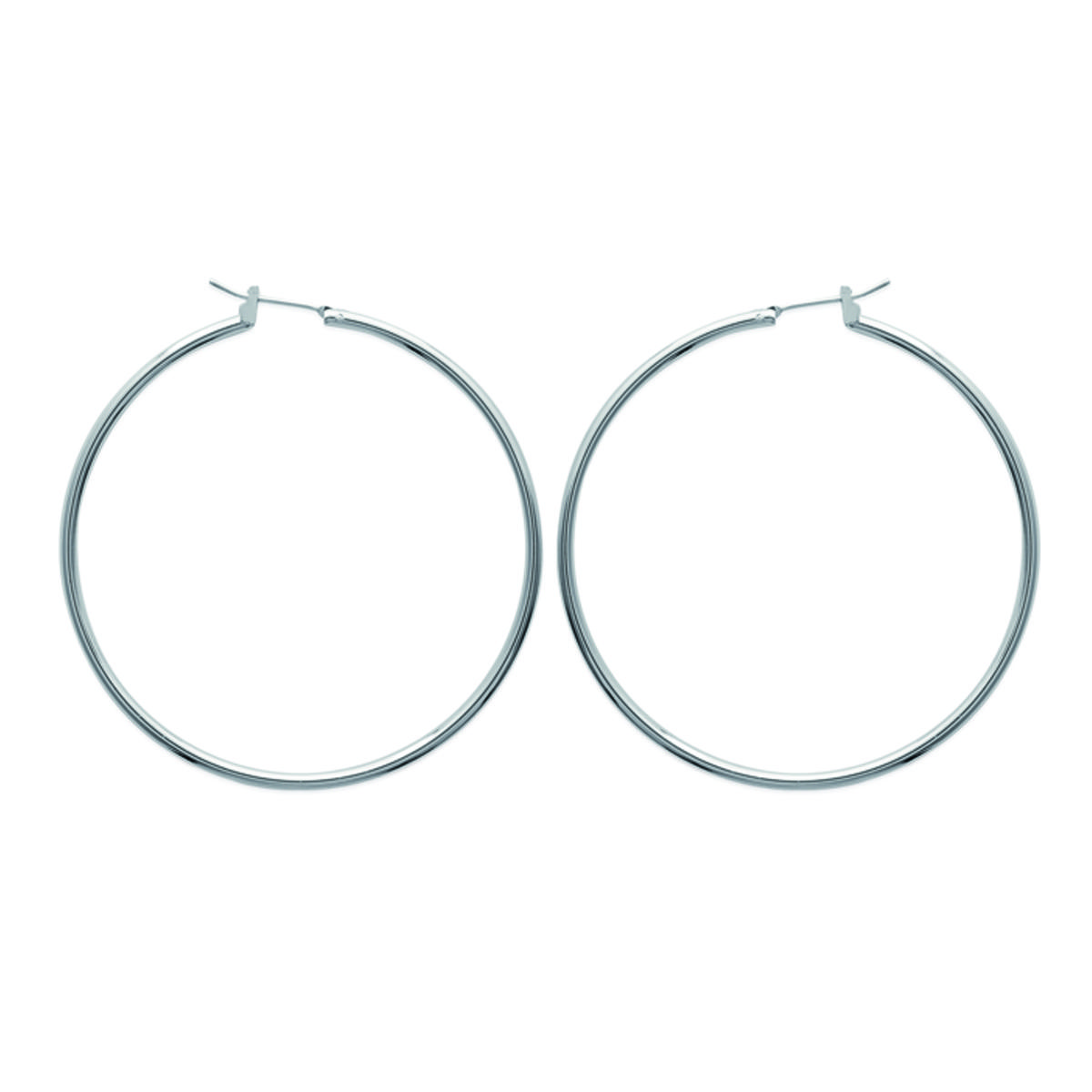 

Les Trésors De Lily [R3636] - Créoles Argent Simplicité argenté (rhodié) - 50 mm 2 mm