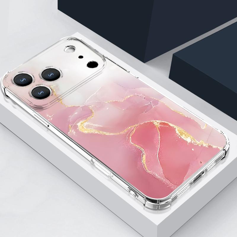 

Цветной чехол для телефона с мраморным узором для iPhone 17e 17 16 15 14 Pro Max 14 13 Pro 16 Ударопрочный Мягкий Прозрачный Карман для карты Чехол iPhone17e