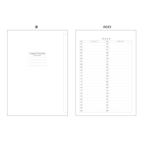 Nakabayashi Logical Search Note / A5 / 191 Pages / Grid / Ivory NA511-191H-IV