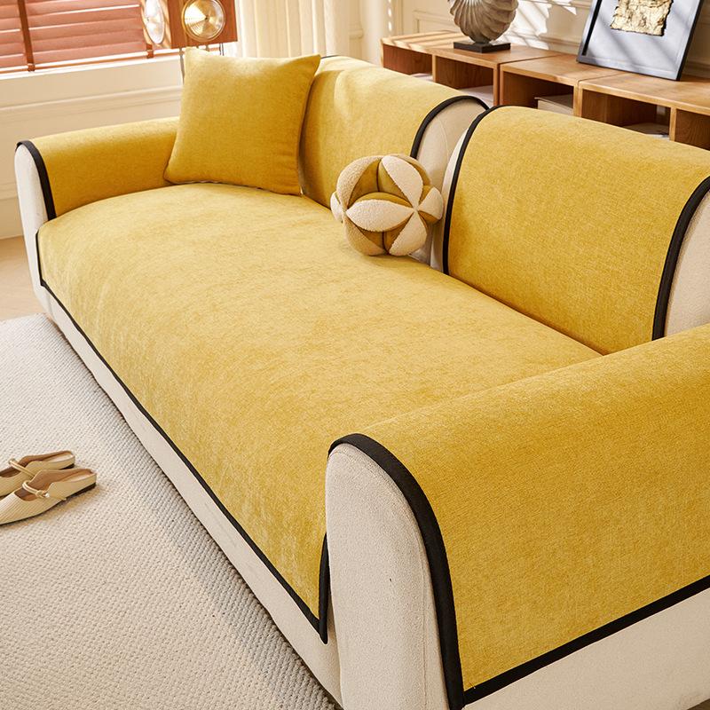 

Крем Близзард Подушка Нила Нескользящий Чехол для Дивана Современная Домашняя Мебель Универсальный Четыре Сезона Чехол для Спинки Дышащая Подушка для Дивана 70*70cm жёлтый