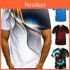Mesmerizing 3d Printed Mens T-shirt With Unique Raindrop Design O-neck Summer Tops
