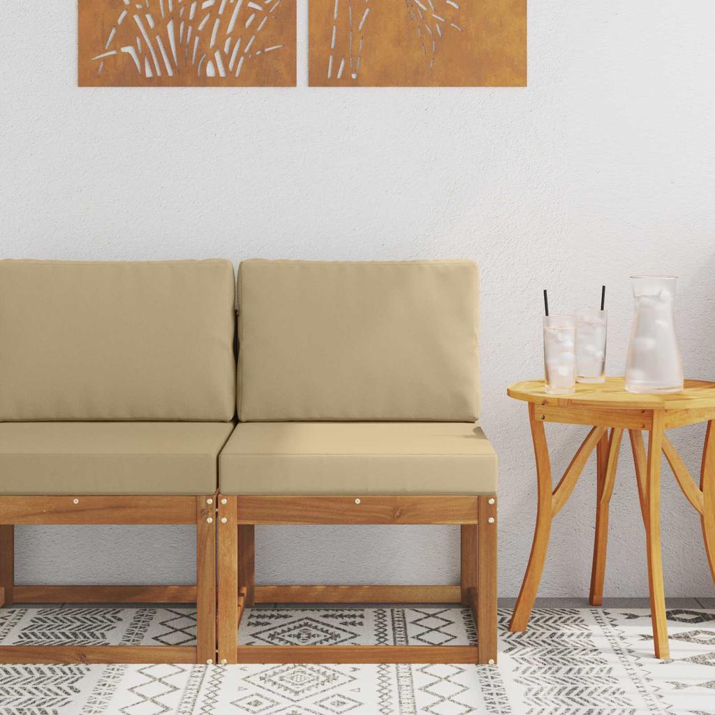 Outdoor Center Sofa Solid Acacia Wood